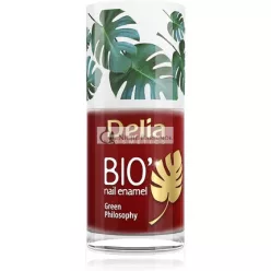   Delia Cosmetics Bio Zöld Körömlakk Piros Vegan Barát Tökéletes Átlátszóság és Fény 11ml