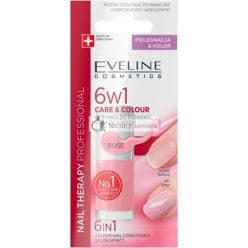   Eveline Cosmetics Körömterápia Ápoló és Színes Körömlakk 6 az 1-ben Rózsa 5ml