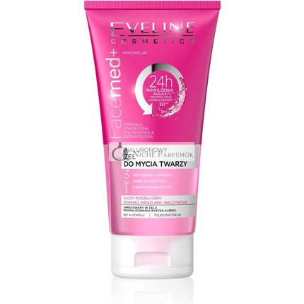 EVELINE FaceMed+ 3-in-1 Hyaluronsäure Reinigungs-Gel mit Allantoin, 150ml