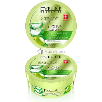 Eveline Cosmetics Soft bioOLIVE Aloe Vera Feuchtigkeitscreme für Gesicht und Körper für Frauen 175ml