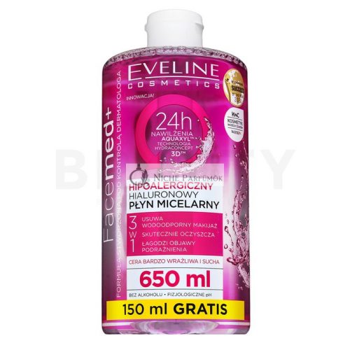 Eveline FaceMed+ Cleansing Micellar Water mizellares Abschminkwasser für alle Hauttypen 650 ml