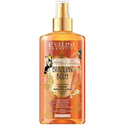 Eveline Cosmetics Brazilian Body Luxurious Self-Tanning Mist 5in1 für Gesicht und Körper, 150ml