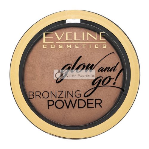 Eveline Glow And Go! Bronzing Powder bronzosító púder az egységes és világosabb arcbőrre 02 Jamaica Bay 8,5 g