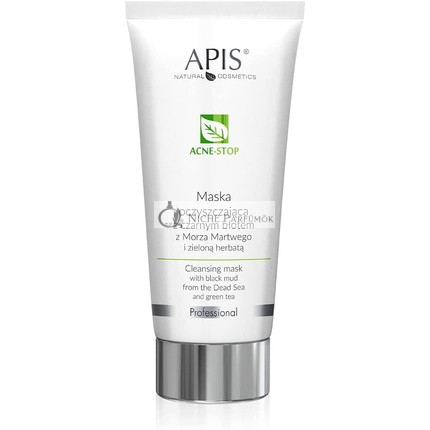 Apis Professional Acne Stop Reinigungsmaske mit Grünem Tee und Schwarzem Schlamm vom Toten Meer, 200g