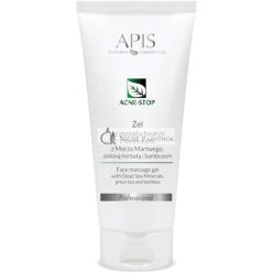   Apis Professional Akne Stop Gesichtsmassage Gel mit Mineralien aus dem Toten Meer, Grünem Tee und Bambus, 200ml