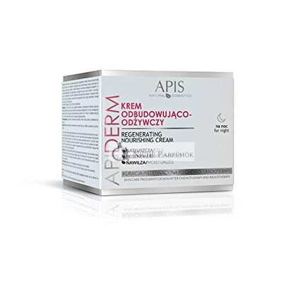 APIS APIDERM Wiederaufbauende Nacht-Gesichtscreme mit Tara-Baumextrakt, Hafer, Leinsamen, Aloe, Vitaminen A und E, D-Panthenol und Allantoin 50ml