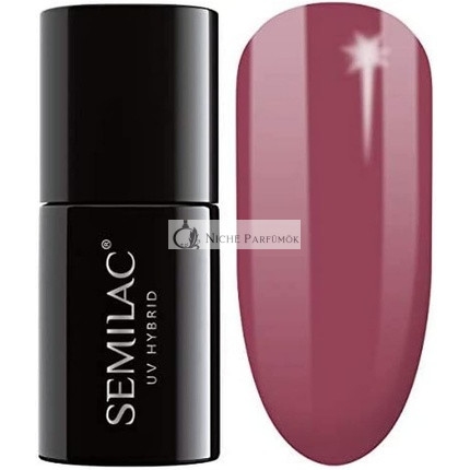 Semilac UV Nagellack Berry Nude 005 Burgunderrote Farbe, 7ml