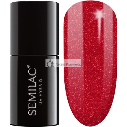 Semilac UV Nagellack Glitter Rot 025, 7ml