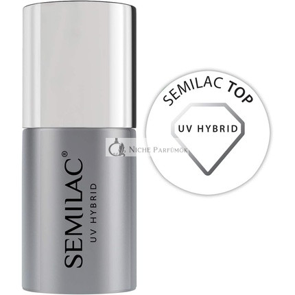 Semilac Top Coat körömlakk 7ml UV LED Hybrid Innovatív Fényes Finish - Átlátszó