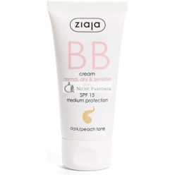   Ziaja BB-Creme für fettige und Mischhaut Dunkler/ Pfirsich Farbton, 50ml