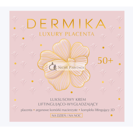Dermika Luxus Placenta Lifting Smoothing Cream 50+ Argan Őssejtekkel és Mandulával