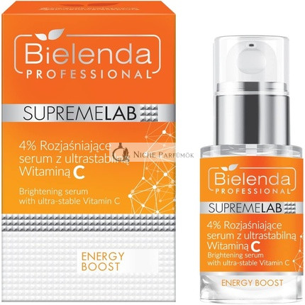 Bielenda Professional Supremelab Energy Boost Világosító Szérum Ultra-Stabil C-vitaminnal, 15ml