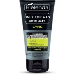   Bielenda Csak Férfiak Szuper Mat Arctisztító Peeling Gél 150ml - Mélyen Tisztít, Felfrissít és Hámlaszt