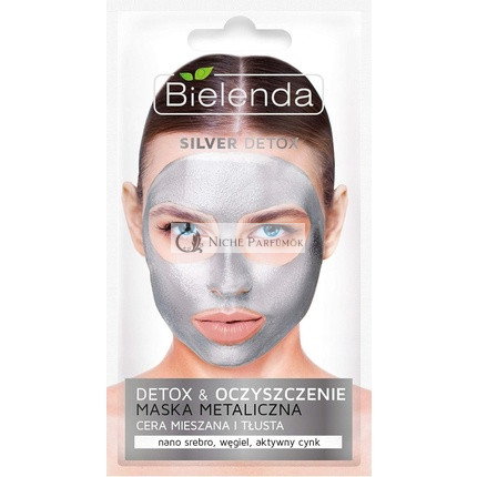 Bielenda Silber Detox-Gesichtsmaske mit Aktivkohle und Silber für fettige und unreine Haut 8g