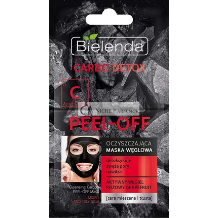 Bielenda Carbo Detox Peel Off Gesichtsmaske mit Aktivkohle für Mischhaut und fettige Haut