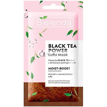 Bielenda Schwarzer Tee Power Luffa Maske feuchtigkeitsspendend, 8g