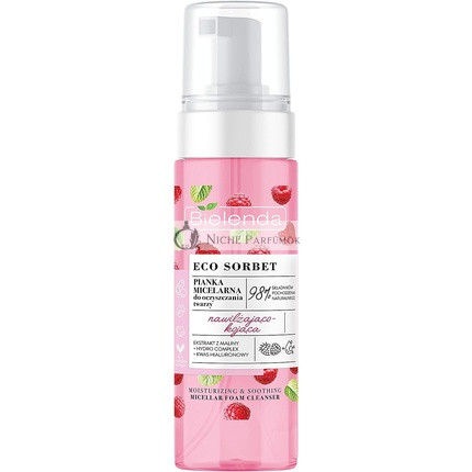 ECO SORBET Himbeere Micellar Schaum Feuchtigkeitsspendend und Beruhigend 150ml