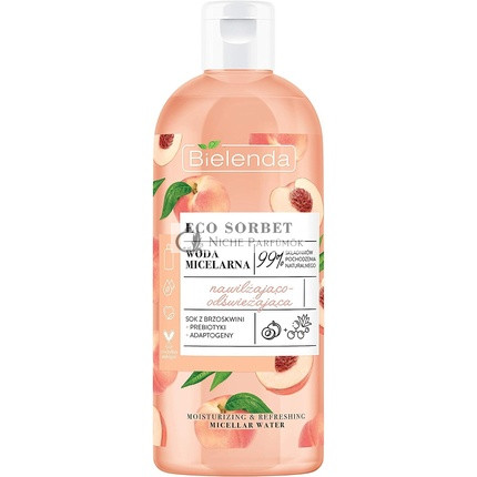 ECO SORBET Pfirsich Micellarwasser Feuchtigkeitsspendend und Erfrischend, 500ml