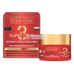   Bielenda Super Trio Retinol Vitamin C Kollagén Mélyreható Újraépítő Ránctalanító Krém