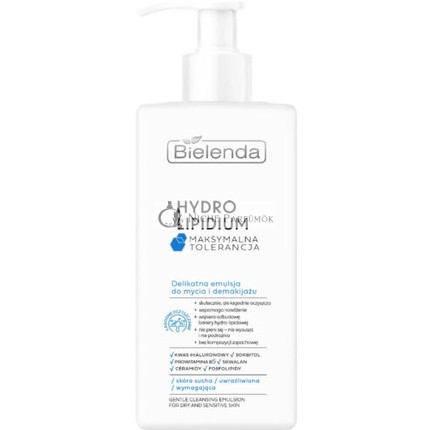 Bielenda Hydro Lipidium Sanfte Reinigungsemulsion für trockene und empfindliche Haut, 300ml