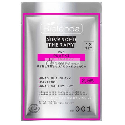 Bielenda Advanced Therapy 2in1 Gesichtspads Peeling und Beruhigungstherapie