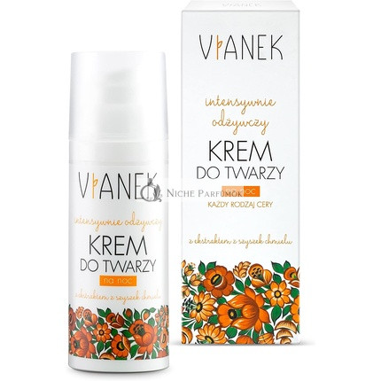 Sylveco Vianek Tápláló Éjszakai Arckrém Komló Kivonattal, 50ml