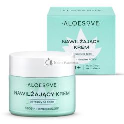   ALOESOVE Hidratáló Arckrém 50ml - Nappali Krém Minden Bőrtípusra - Vegán Arckrém, Anti-Aging, Ideális Smink Alá