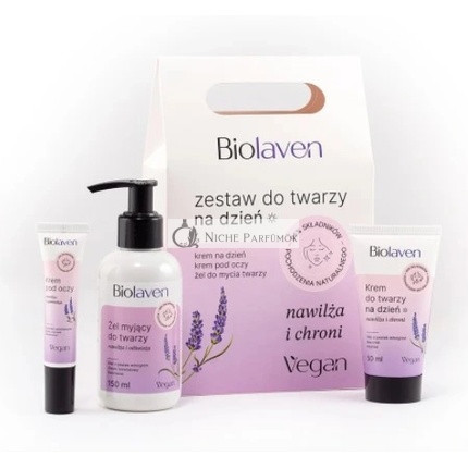 Biolaven Komplettes Gesichts-Pflege-Trio - Reinigungs-Gel 150ml, Feuchtigkeitscreme 50ml, Augencreme 15ml