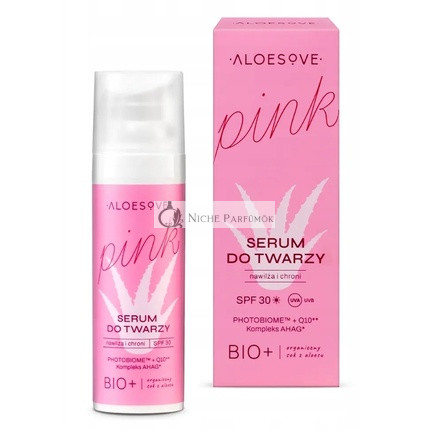 Aloesove Pink Serum Für Das Gesicht Stark Feuchtigkeitsspendend Tag SPF 30, 30 ml
