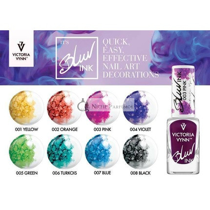 Victoria Vynn Metallic Blur Ink Vízfesték Márvány Füst Smudge Körömművészet 10ml