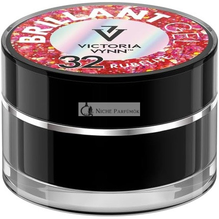 Victoria Vynn Brilliant Gel-Lack Nagelkunstdekoration Glitzer Funkeln UV LED, 5g Rubelite