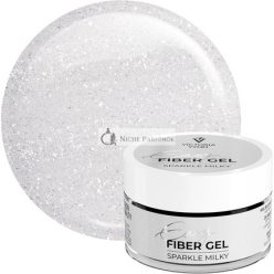   Victoria Vynn Csillogó UV/LED Építő Gél Könnyű Szálas Gél Körömmanikúrához, Csillogás, Tej, 15ml