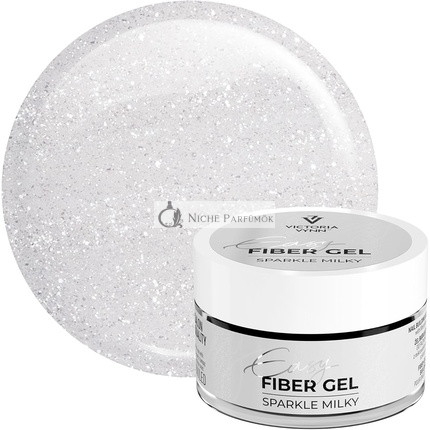 Victoria Vynn Glitzer UV/LED Builder Gel Leichtes Faser-Gel für Nagelmaniküre, Glitzer, Milch, 15ml