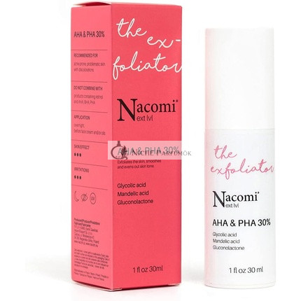 NACOMI AHA PHA 30% Peeling 30ml - Effektive Exfoliation und Hauttönkorrektur
