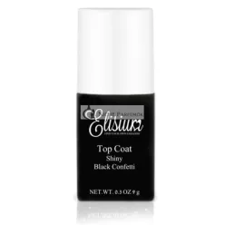 Fekete Konfetti 9g Elisi Top Coat