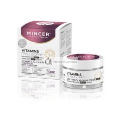  Mincer Pharma Vitamins Philosophy Tápláló Nappali és Éjszakai Arckrém Érett Bőrre, Mandulaolajjal és Vitaminokkal, 50ml