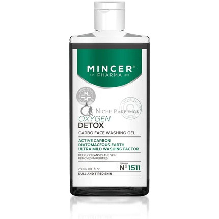 Mincer Pharma Oxigén Detox Carbo Arctisztító Gél Aktivált Szénnel és Diatomafölddel, 250ml