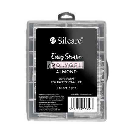 Silcare Dual Formen Für Acryl Gel Klar Mandel 100 Stück