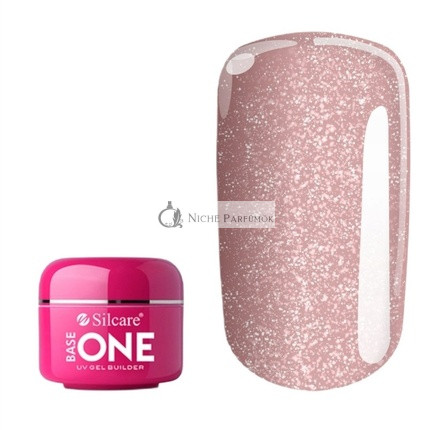 Silcare Gel Base One Shimmer Építő Gél Körmöknek - Barackszín, 50g