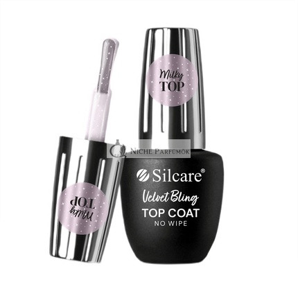 Silcare Top Coat Velvet Bling No Wipe Hybrid Nagellack, 9ml