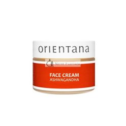   Orientana Ashwagandha Arckrém Indiai Ginzeng Természetes Vegán Anti-Aging Hidratáló Érett Érzékeny Bőrre, 40g