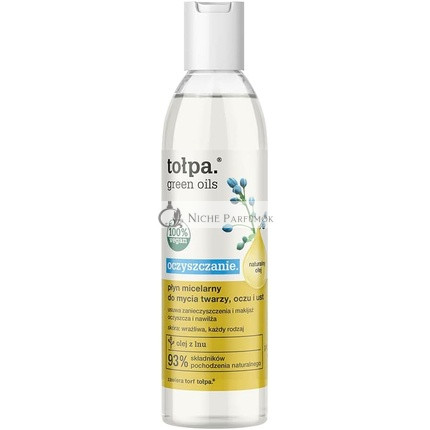 TOŁPA GREEN Öle Reinigende Micellar Flüssigkeit für Gesicht, Augen und Lippen, 200ml - 100% vegan