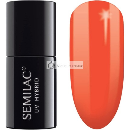 SEMILAC Gel Nagellack Langanhaltend und Einfach Aufzutragen UV/LED Gel Nägel 518 Neon Orange, 7ml