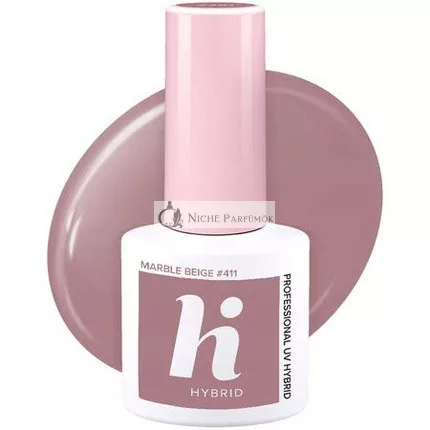 HI HYBRID #411 Körömlakk Márvány Bézs, 5ml