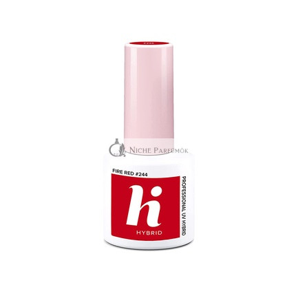 Hi Hybrid Tűzpiros Félszintetikus UV Körömlakk 5ml - Tartós 2-3 hétig