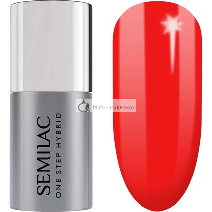 Semilac One Step Gel Nagellack Flasche Langanhaltend und Einfach Aufzutragen 5ml 530 Scarlet