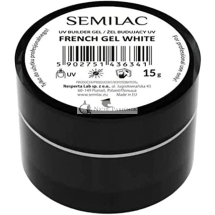 Semilac Französisches Weißer Nagelaufbau für Harte Starke Nägel & Verlängerungsgel