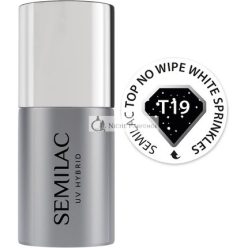 Semilac T19 Top No Wipe Fehér Szórt 7ml