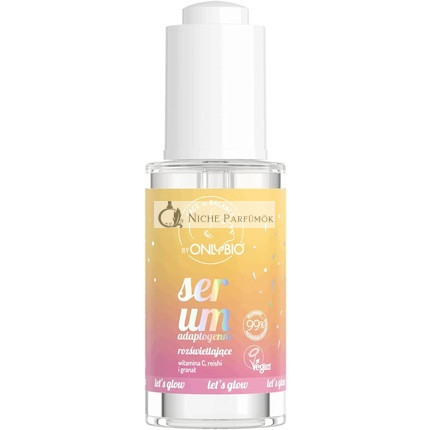 ONLYBIO Arcbőr Egyensúlyozó Világosító Szérum C-vitaminnal, Reishi és Gránátalmával - Ragyogó Hatás, Anti-Aging Minden Bőrtípusra - Vegán 100% & Növényi Alapú