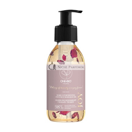ONLYBIO Ritualia JOY Gesichtsöl Make-up Entferner Reinigungsöl mit Rosenblättern und Brasilianischen Nüssen - Anti-Trockenheit Anti-Aging - Natürlich Vegan und Pflanzenbasiert
